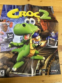 1999 Croc 2 Dreamcast PS1 PSX Game Boy Color Vintage Promo Poster Ad Art