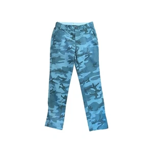 GAP Girlfriend Chinos Women's Size 0 Blue Green Camo Print Casual Pants - Picture 1 of 6