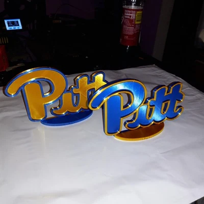 JUEGO DE LOGOTIPOS DE GRÁFICOS 3D de 4 pulgadas de alto Pitt 2 piezas Foto 1 de 4