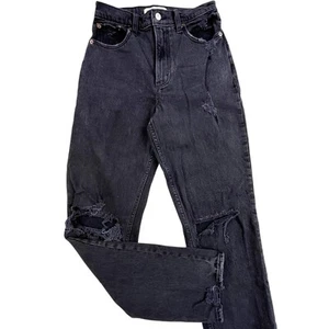 Abercrombie Fitch Jeans Women’s 26 90s Straight Ultra High Rise Curve Love Black - Picture 1 of 17