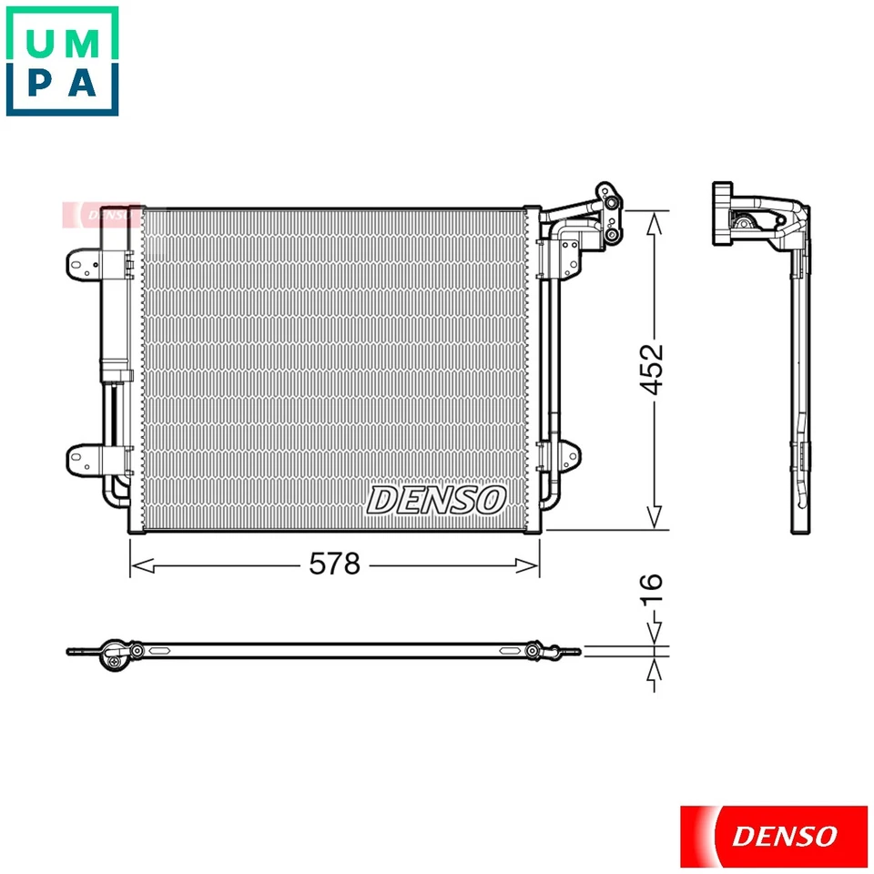CONDENSER AIR CONDITIONING DCN32067 FOR VW TIGUAN/TIGUAN/LIMITED/SUV CUVE 2.0L - Image 1 of 4