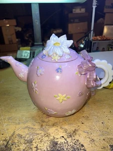 Pink Ceramic Teapot by Magenta Seasonal Collection - Picture 1 of 11