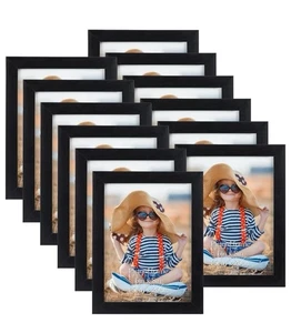 Premium Black 8x6 Photo Frame Set of 12 – Perfect for 6x8 Inch Pictures - Picture 1 of 7