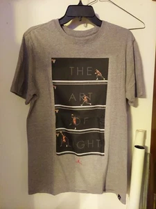 Air Jordan THE ART OF FLIGHT Jumpman #23 Medium Gray T-SHIRT - Picture 1 of 8