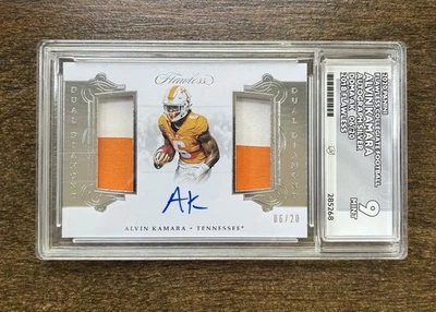 2018 Flawless Collegiate Alvin Kamara Patch Auto /20 Dual 6/20 Jersey # Vols - Image 1 of 4