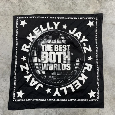 Vintage Jay-Z R. Kelly Bandana Black The Best of Both Worlds Rap Hip Hop 00s - Image 1 of 4