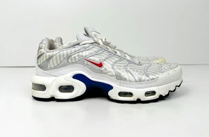 Nike 5 Air Max Plus TN White University Red Trainers Womens Boys Shoes GS UK 5 - Picture 1 of 10