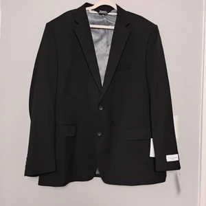 Haggar Men's Premium Stretch Classic Fit Suit  Size 48R Black Blazer NWT $220 - Picture 1 of 21