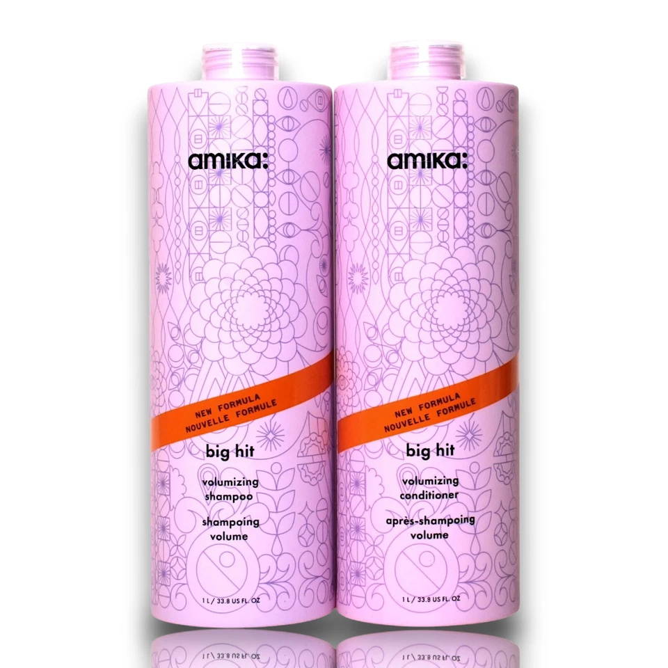 Amika BIG HIT Volumizing Shampoo & Conditioner 33.8 oz Duo - NEW - Image 1 of 1