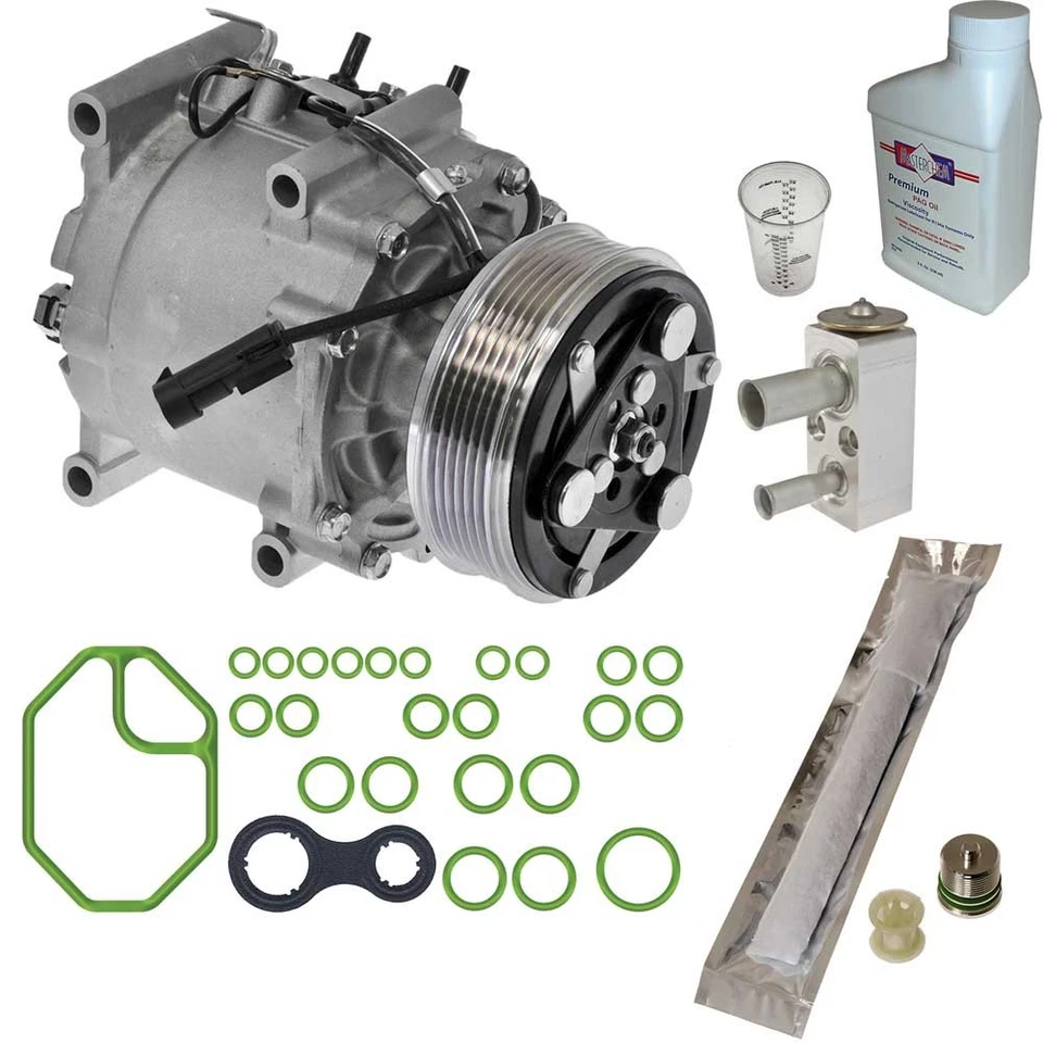 Compresor de aire acondicionado Omega para Chrysler Sebring 2001 2002 2003 con kit de reparación de aire acondicionado GAP Foto 1 de 1