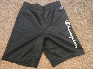 Boys Athletic Shorts. Size Large. Champion Brand. Black Mesh - Picture 1 of 2