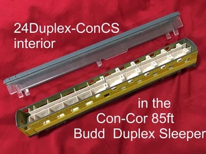 Interior KIT for the Con-Cor 85ft Budd Style 24 Duplex Compartment Sleeper - Picture 1 of 12