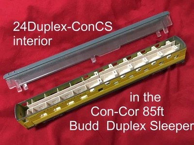 Interior KIT for the Con-Cor 85ft Budd Style 24 Duplex Compartment Sleeper - Image 1 of 4