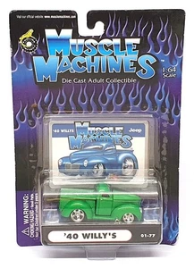 Muscle Machines 1/64 Scale 71161 01-77 - 1940 Willys Truck - Green - Picture 1 of 5