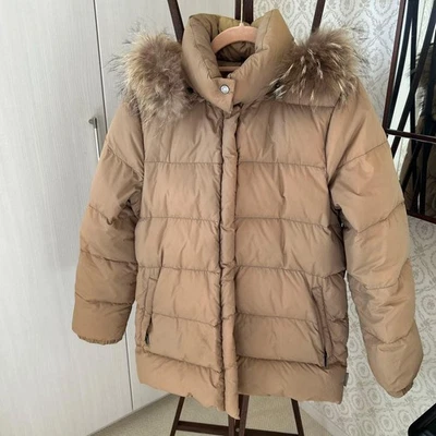 Moncler Woman M Beige Fur Down Jacket 00 Limited Edition Alpine Luxury Icon with - Image 1 of 4