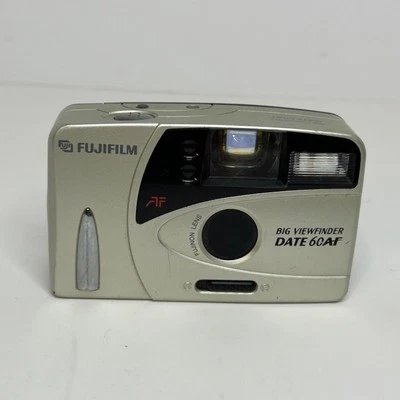 Fujifilm Big Viewfinder Date 60AF Point & Shoot Film Camera Untested - Image 1 of 4