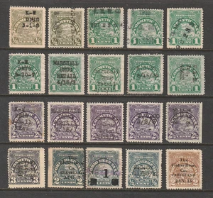 1930s Ohio Cosmetic, Beer, Beverage Tax Stamps, All Different Cancels per Type - Picture 1 of 2