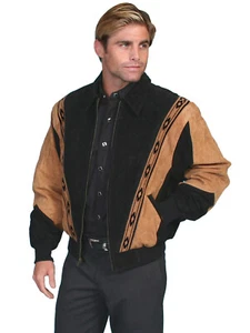 Chaqueta de rodeo de gamuza jabalí de dos tonos para hombre 62 - Imagen 1 de 5