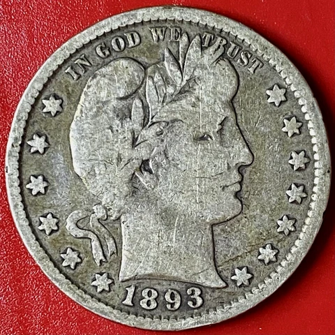 1893-S BARBER QUARTER Cover
