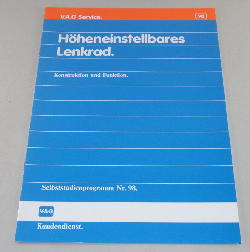 SSP 98 Programa De Autoestudio Volante Ajustable VW Passat 35i Desde 1988 - Imagen 1 de 1