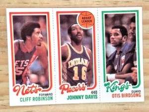 1980-81 TOPPS CLIFF ROBINSON OTIS BIRDSONG JOHNNY DAVIS MINT NETS KINGS PACERS