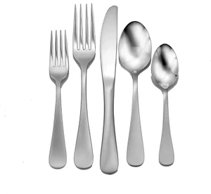 Liberty Set di Posate da Tavolo Satinato Annapolis 45 Pezzi per 8 Made in USA - Foto 1 di 12