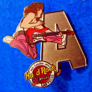 LAS VEGAS EDDIE VAN HALEN EVH MUSICIAN LETTER *A* Hard Rock Cafe PIN LE - Picture 1 of 1