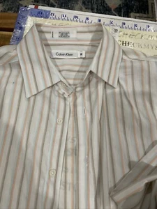 Calvin Klein Boys L 14 Long Sleeve Button Down Shirt Multicolor - Picture 1 of 9