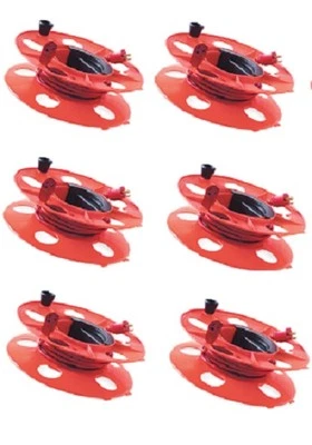 (6) Bayco KW-130 13" Heavy Duty Orange Extension Cord Storage Reels - Image 1 of 4