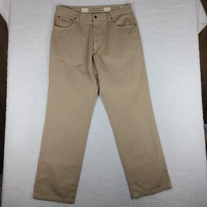 Ermenegildo Zegna Pants Mens 40T 40 Tall Tan Brown Beige Straight Chino Khakis * - Picture 1 of 18