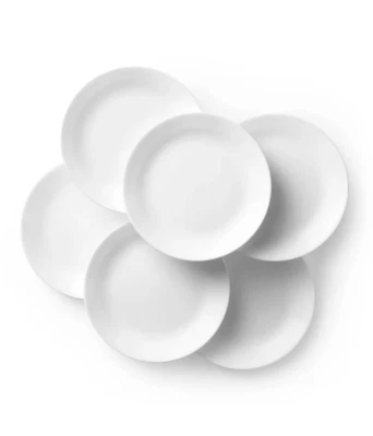 PURSUEQUALITY SHOP Corelle 10.3" 6pk Glass Dinner Plates White