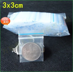 100 mini bolsas con cremallera de 3*3 cm 7,87 mil/200 micras bolsas extra gruesas - Imagen 1 de 3