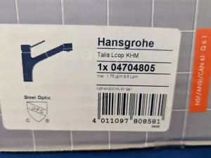 Hansgrohe 04704805 Talis Rubinetto da Cucina a Spruzzo Estraibile ad Anello in Acciaio Optik - Foto 1 di 9