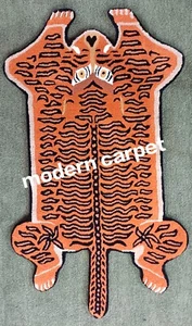 Tibetischer Tiger Teppiche Handarbeit 100% Wolle Handgetuftet für Heimdekoration - Bild 1 von 9