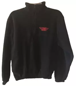 Aerosmith Harvard Square Unisex Fleece Jacket Black 1/4 Zip Mock Neck Pockets S - Imagen 1 de 7
