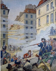 EGLISE St-ROCH- BONAPARTE RÉPRIMANT l'INSURRECTION ROYALISTE -Chromolithographie - Picture 1 of 1