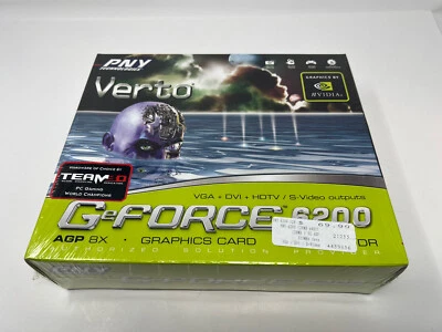 PNY Technologies GeForce 6200 128mb DDR Graphics Card NEW IN SEALED ORIGINAL BOX - Image 1 of 4