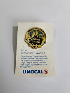 LA Dodgers Unocal 76 Pin 1991 Record Setters Garvey Lopez Cey & Russell Infield - Picture 1 of 6