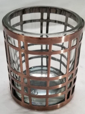 Yankee Candle Votive Holder BRONZE METAL GOLD & 2 SURPRISE Votive Candles - Image 1 of 4