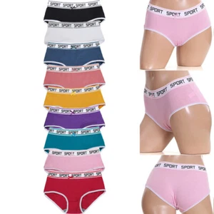 ScarvesMe 12 pack Women's Assorted Sport Band Cotton Sexy Hipster Panties - Picture 1 of 12
