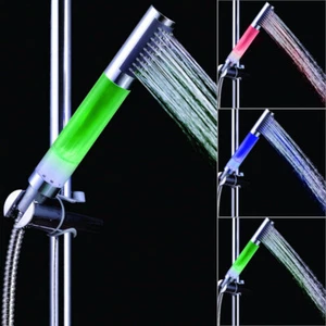LED Shower Head Handheld w/ 7 Color Changing Light Automatic Change Showerhead - Picture 1 of 12