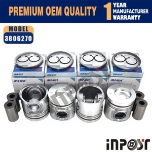Engine Piston Kit Part # 3806270 For Cummins 4BTA3.9 4BTA 4BT Piston Ring Set - Picture 1 of 6