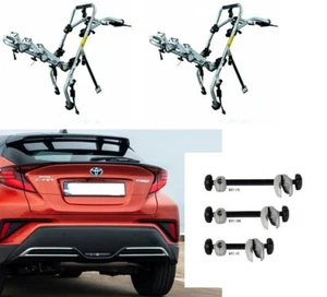 PORTABICI POSTERIORE 3 BINARI PER TOYOTA CHR C-HR ANNO 2019 3 BICI UOMO DONNA - Foto 1 di 12