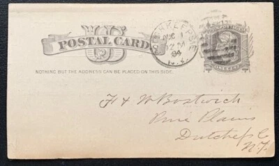 1884 US UX5 POSTAL CARD DUTCHESS COUNTY INSURANCE CO POUGHKEEPSIE NEW YORK 4396 - Image 1 of 2