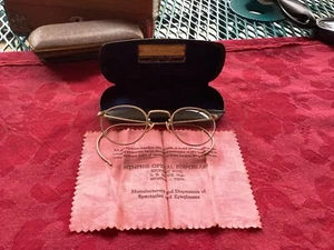 Art Deco American Ful-View Optical 1/10 12k GF Rim Eyeglasses In Case - Picture 1 of 7