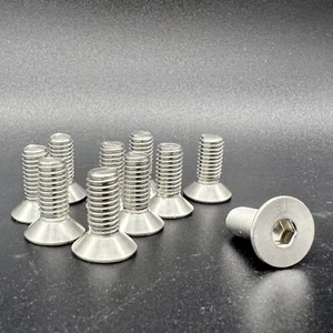 M8-1.25 Stainless Steel Flat Head Socket Cap Screws (10 count) - Picture 1 of 2