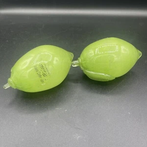 Mundgeblasene Glas Limette Skulptur, handgefertigtes Muranoglas, Made in Italy - Bild 1 von 8