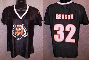 Cincinnati Bengals Cedric Benson Black Polyester Girly T-Shirt - Womens Medium - Picture 1 of 9