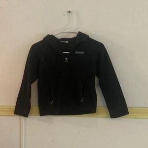 Columbia Fleece Youth Hooded Jacket Size XS Black - Picture 1 of 4