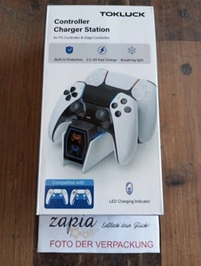 NΕЦ & ОѴP: PS5 (Schnell-) Ladestation für PS5 & Edge-Controller m. LED Anzeige - Bild 1 von 4